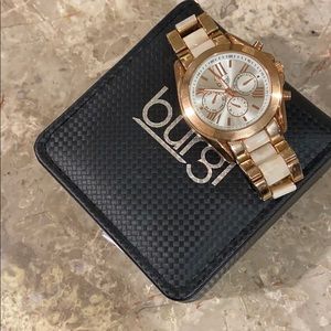 Burgi gold/cream watch